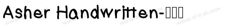 Asher Handwritten字体转换